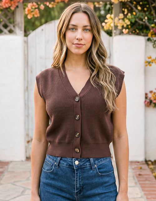 Livia Crop Sweater Vest