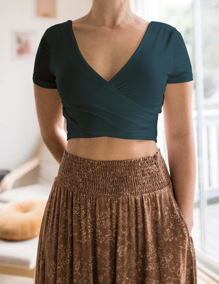 【REST&RECREATION】 RAGLAN CROP TOP RAGLAN CROP TOP - BLACK - rest and recreation