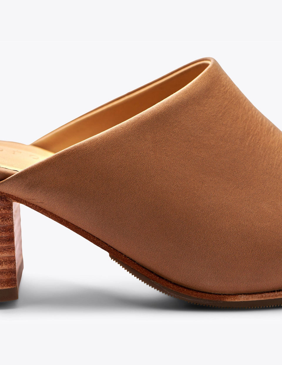 All-Day Heeled Mule - Almond