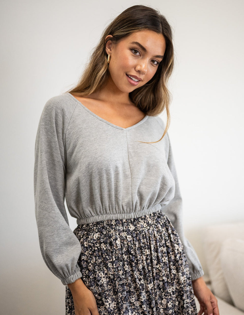 Cotton Amaya Crop Long Sleeve