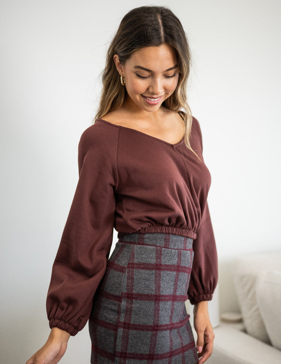 Cotton Amaya Crop Long Sleeve