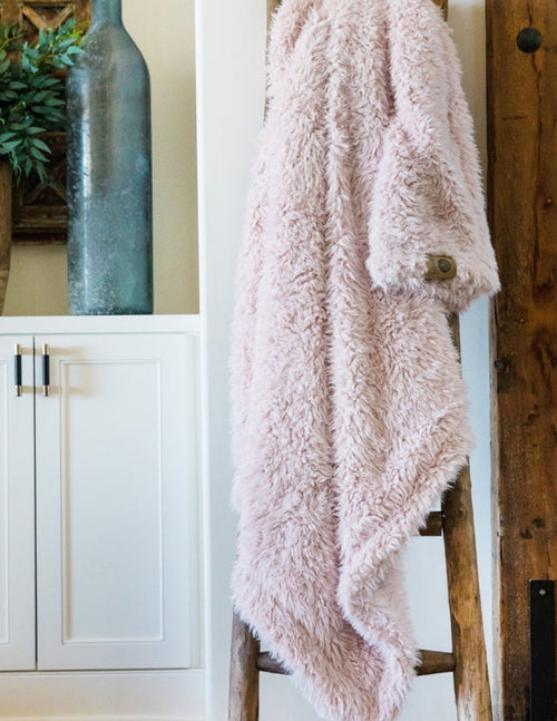 ANGEL PLUSH BLANKET | BIG - DUSTY PINK