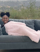 ANGEL PLUSH BLANKET | LITTLE - DUSTY PINK