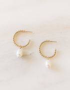 Avila Pearl Hoop Earrings