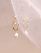 Avila Pearl Hoop Earrings