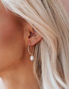 Avila Pearl Hoop Earrings