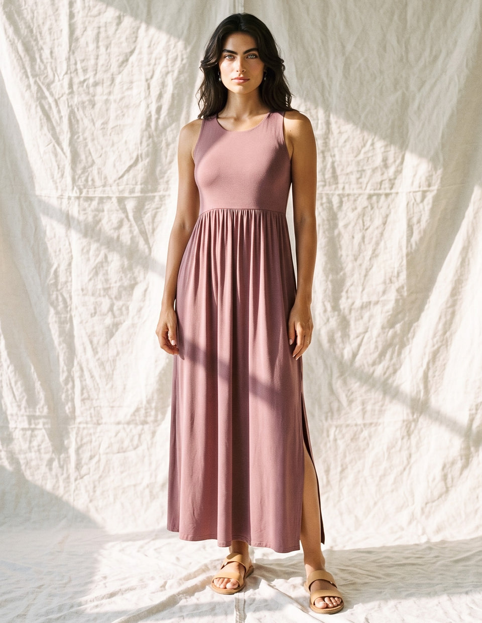 Bamboo Billie Maxi Dress Desert Mauve / M