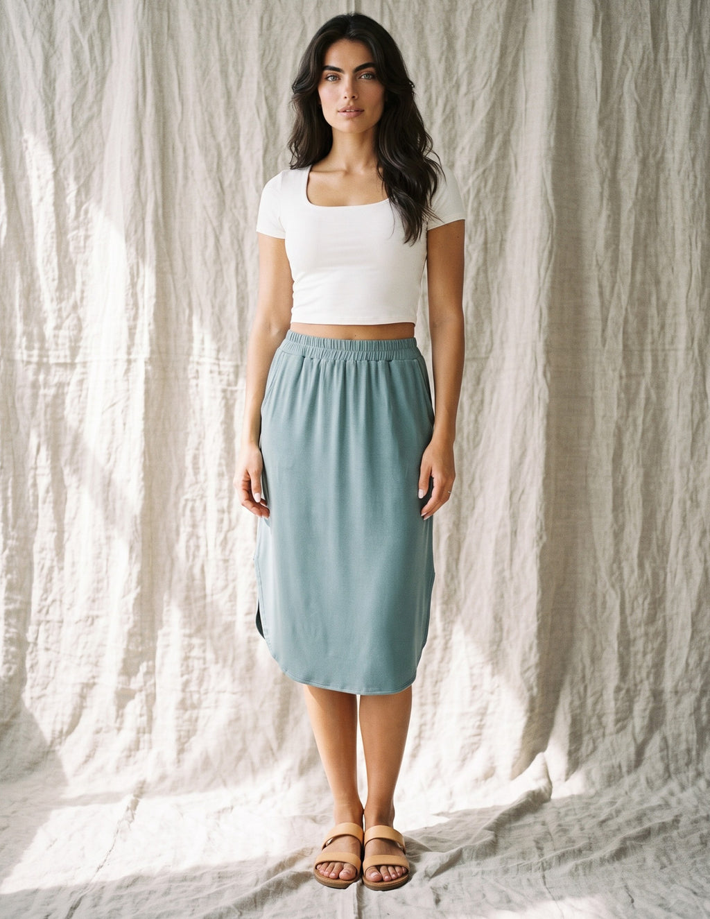 Bamboo Camila Midi Skirt