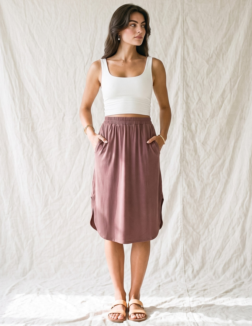 Bamboo Camila Midi Skirt