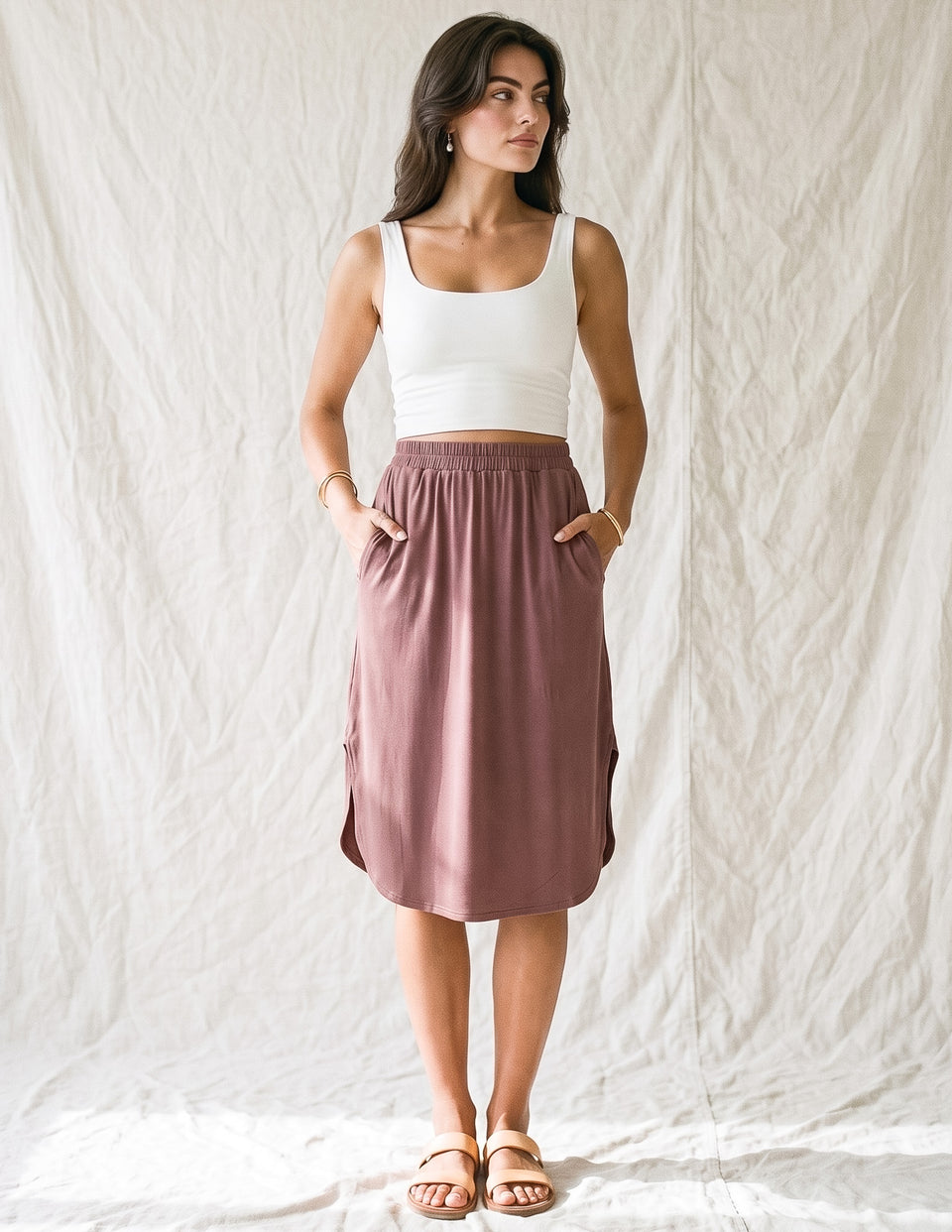 Bamboo Camila Midi Skirt