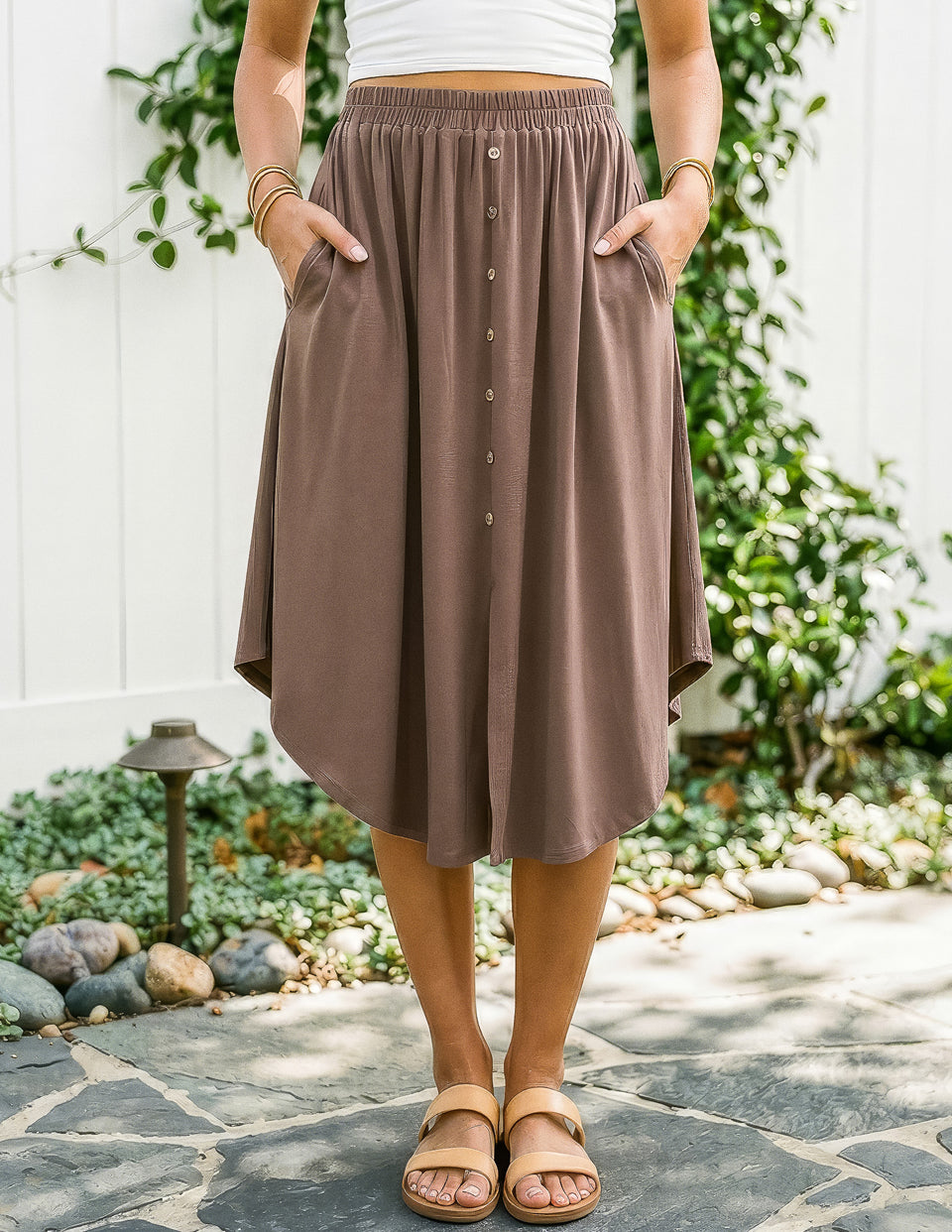Bamboo Gwendolyn Midi Skirt
