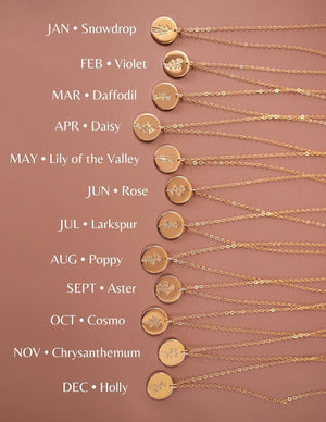 Birth Flower Necklace