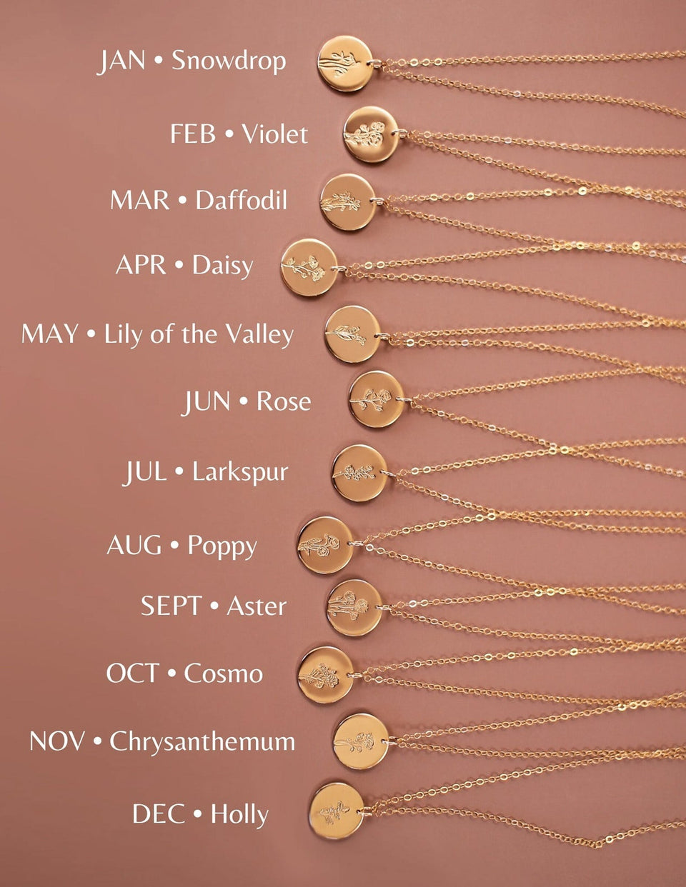 Birth Flower Necklace