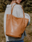 Caramel Waverly Bucket Tote