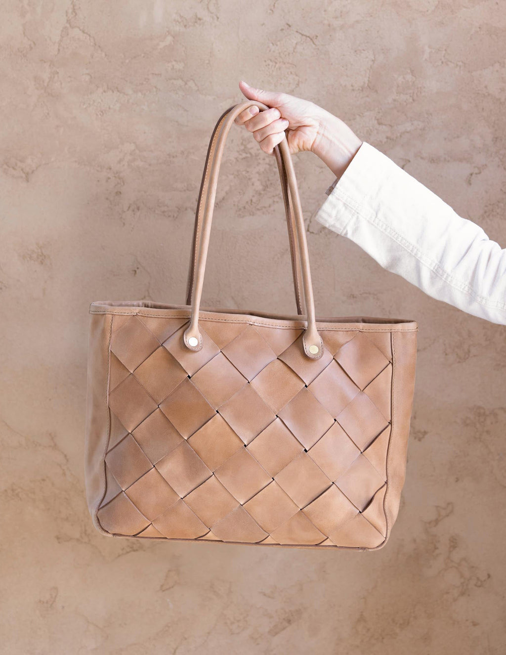 Carry-All Handwoven Tote - Almond