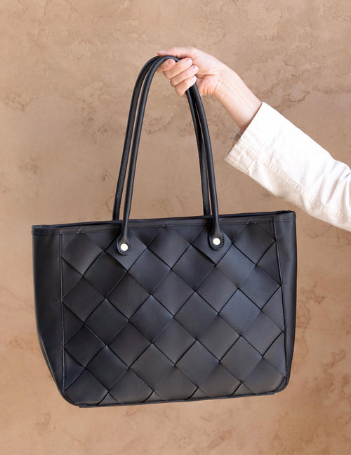 Carry-All Handwoven Tote - Black