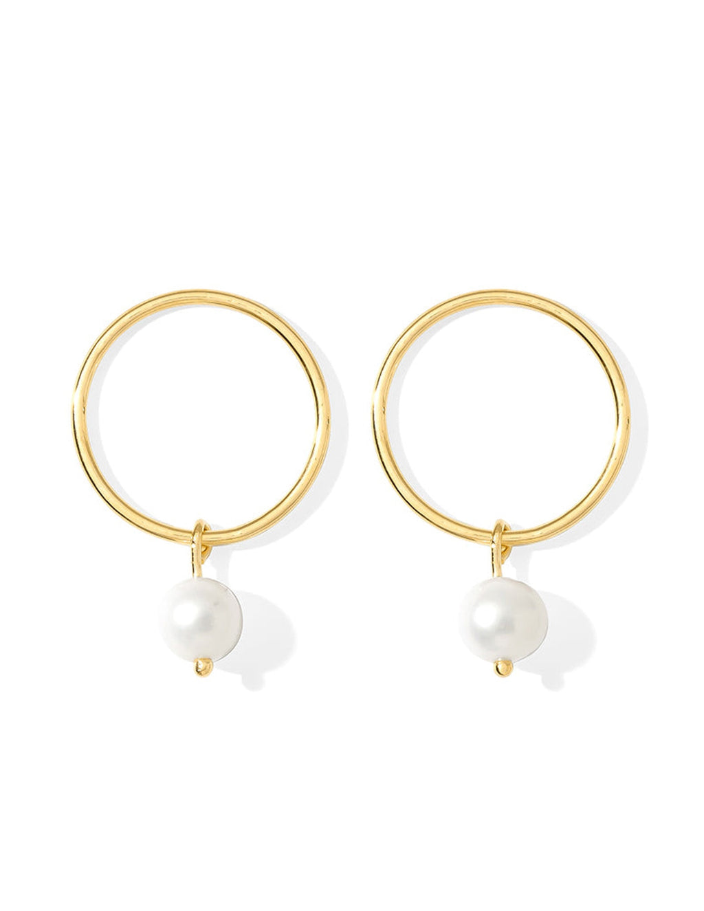 Circle Freshwater Pearl Earrings