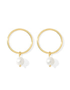 Circle Freshwater Pearl Earrings