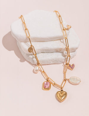 Cross My Heart Charm Necklace