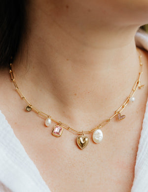 Cross My Heart Charm Necklace