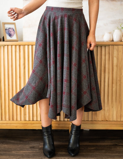 Ellie Fuzzy Knit Skirt - Black