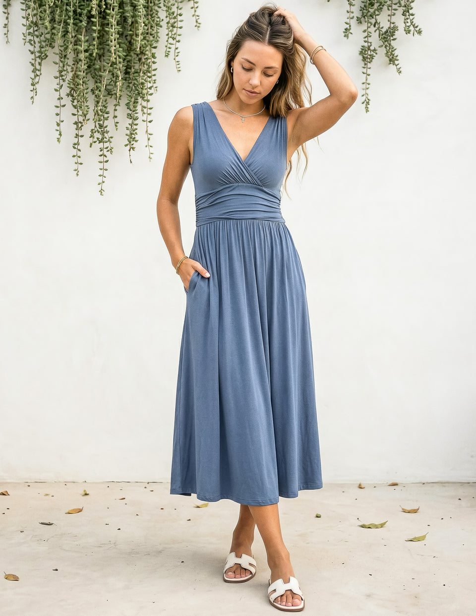 midi one piece dress Hazel Midi Dress Floral Combo / L