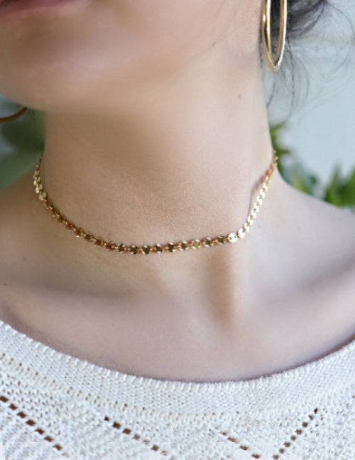 Gold Coin Disc Choker