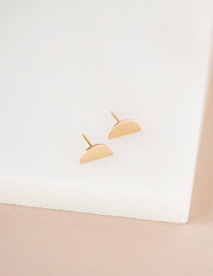Half Moon Stud Earrings