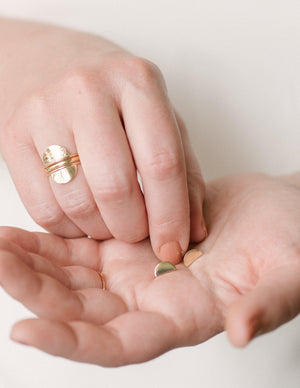 Half Moon Stud Earrings