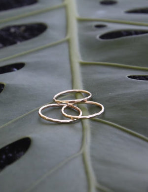Hammered Dainty Ring