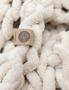 INFINITE CHUNKY KNIT BLANKET | MINKY | LITTLE - SAND