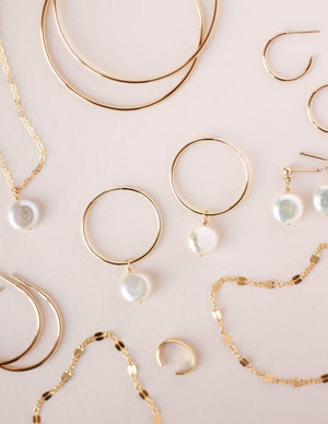 Lana Pearl Hoop Earrings