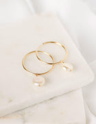 Lana Pearl Hoop Earrings