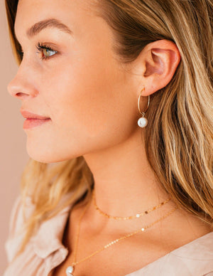 Lana Pearl Hoop Earrings