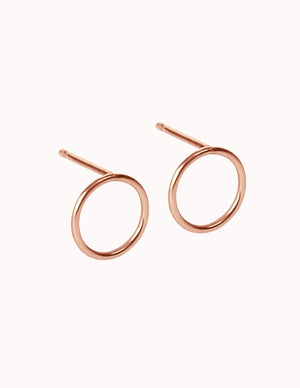 Large Circle Stud Earrings