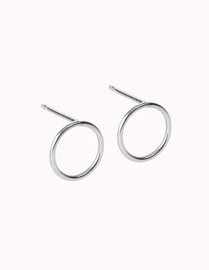 Large Circle Stud Earrings