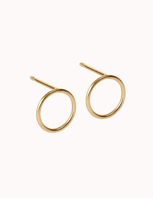 Large Circle Stud Earrings