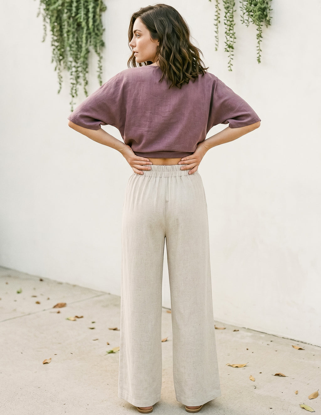 Linen Alessia Cropped Pant