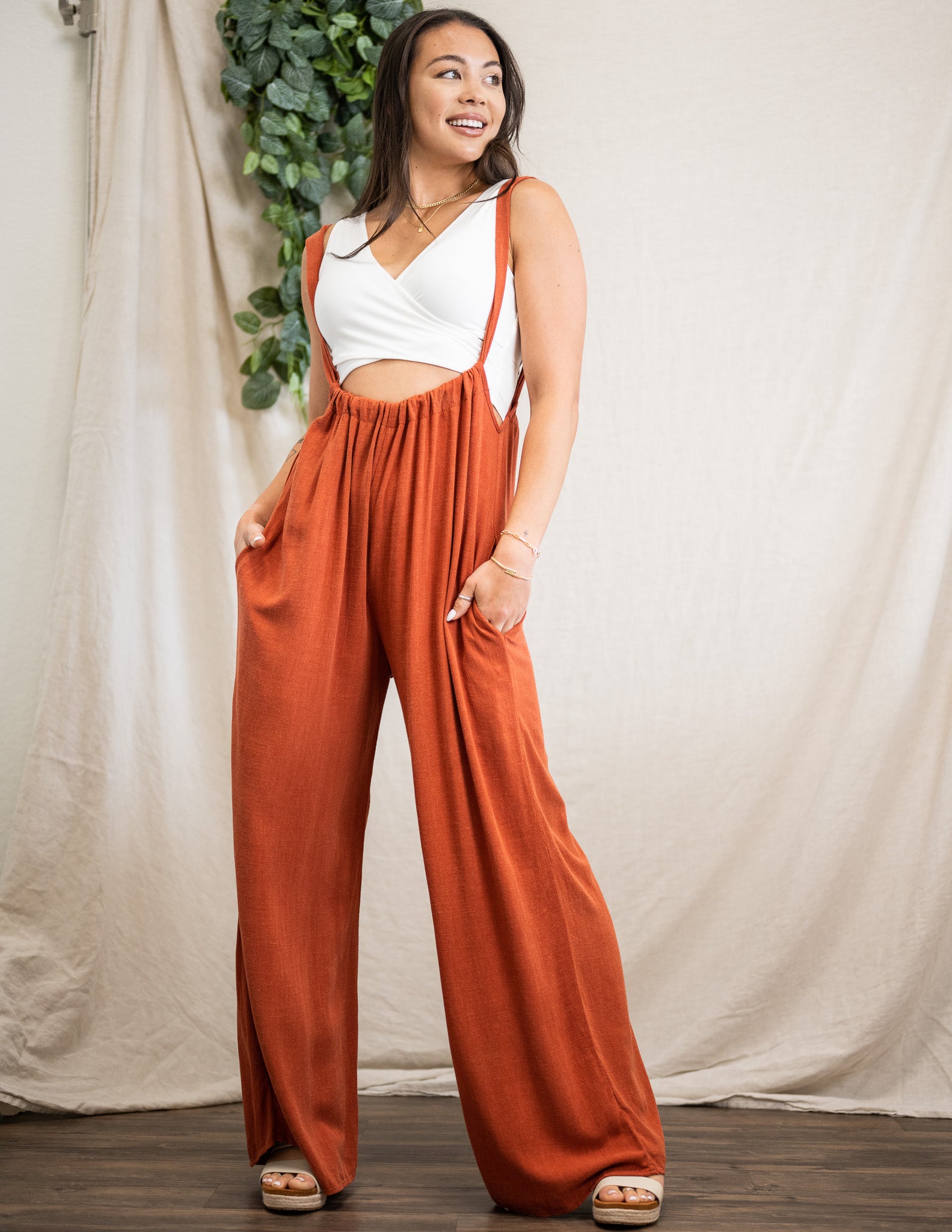 Linen all best sale in one jumpsuit