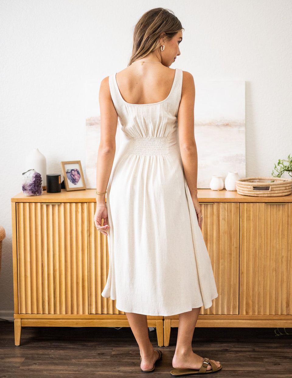 Linen Miranda Midi Dress