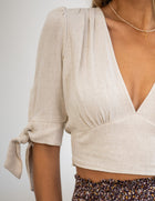 Linen Sofia Crop Top