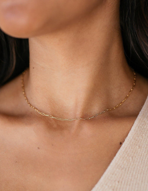 Modern Paperclip Chain Necklace