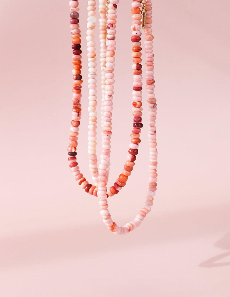 Pink Opal Beaded Necklace