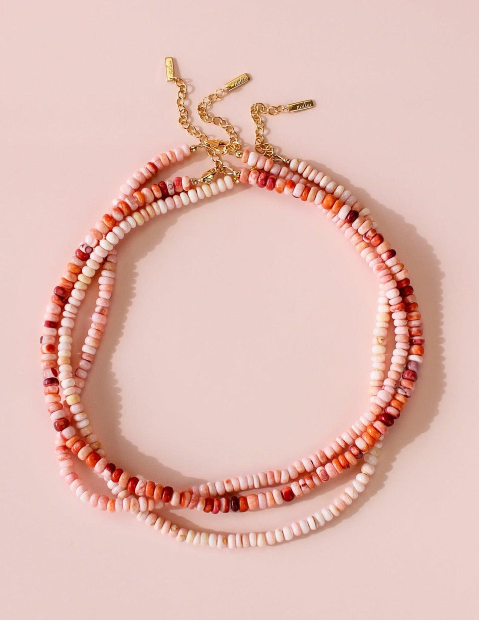 Pink Opal Beaded Necklace