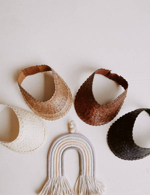 Rattan Sun Visors for Kids