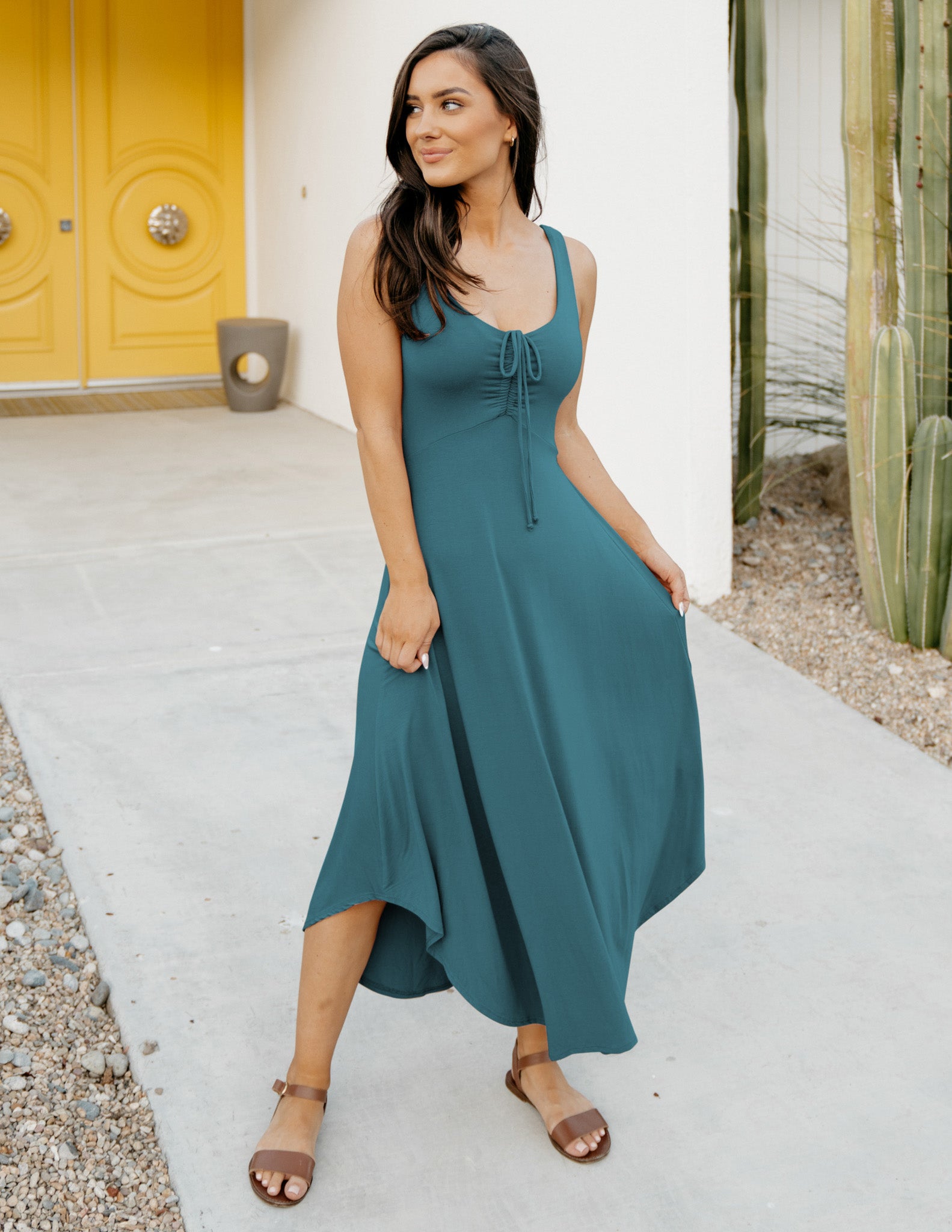 ANDMARY】Cecily check long dress