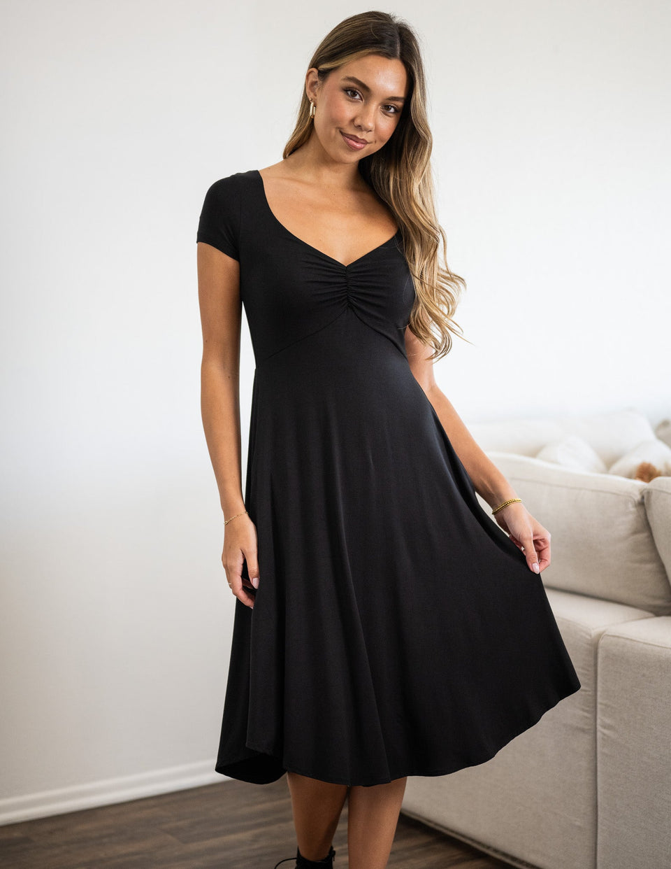 Sarah Pocket Short Sleeve Dress Sozy Sarah Pocket Short Sleeve Dress Sozy