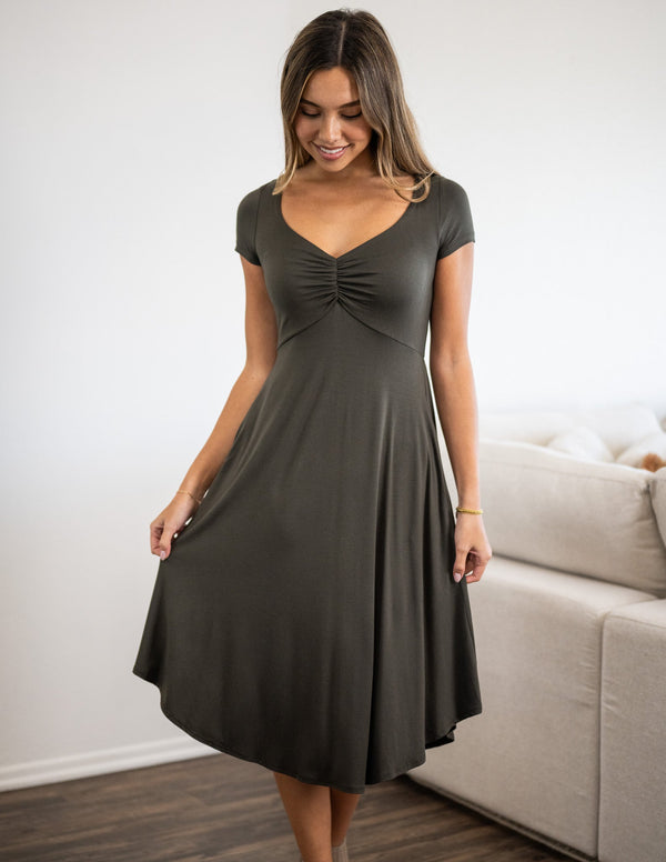 Sarah Pocket Short Sleeve Dress Sozy Sarah Pocket Short Sleeve Dress Sozy
