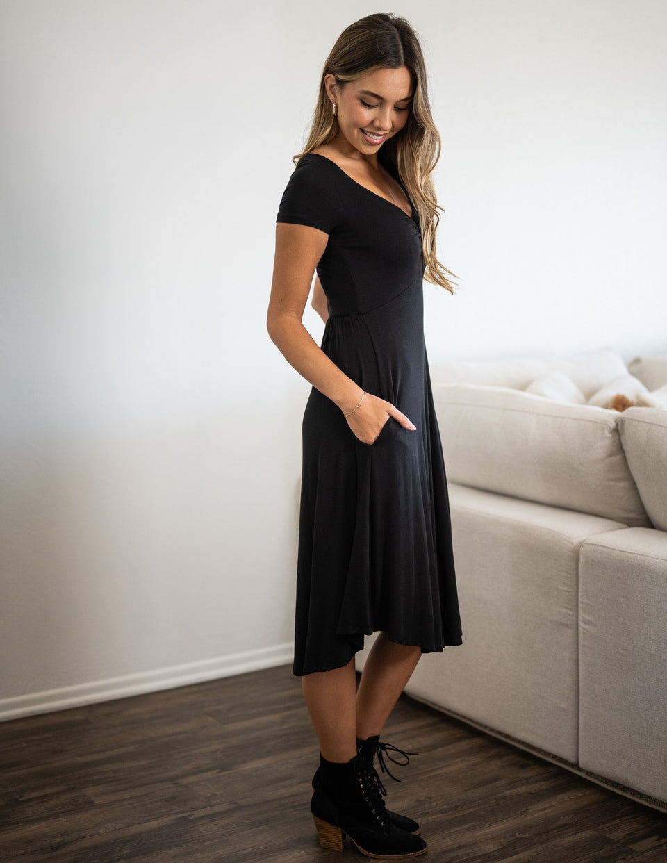 Sarah Pocket Short Sleeve Dress