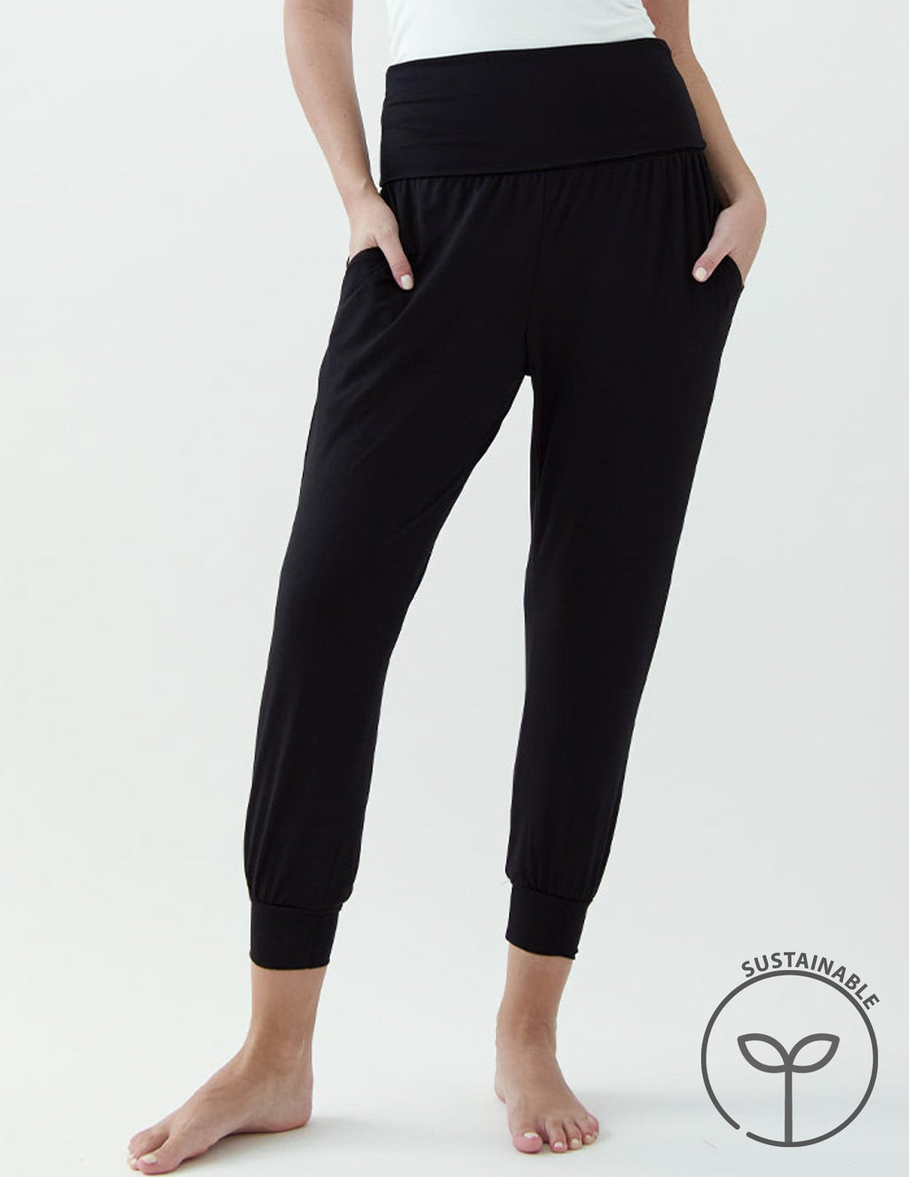 Molly Yoga Pants-Black-Bamboo-Sustainable Canadian Made Women's